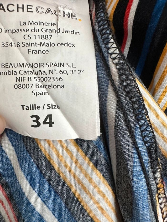 Robe chemise légère cache cache taille 34 - photo numéro 3