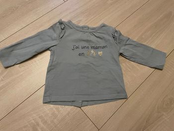 T-shirt manches longues vertbaudet 6 mois