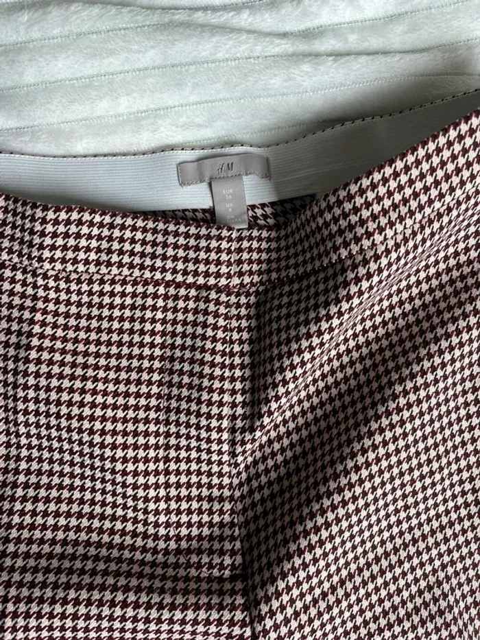 Pantalon droit à carreaux h&m - photo numéro 2