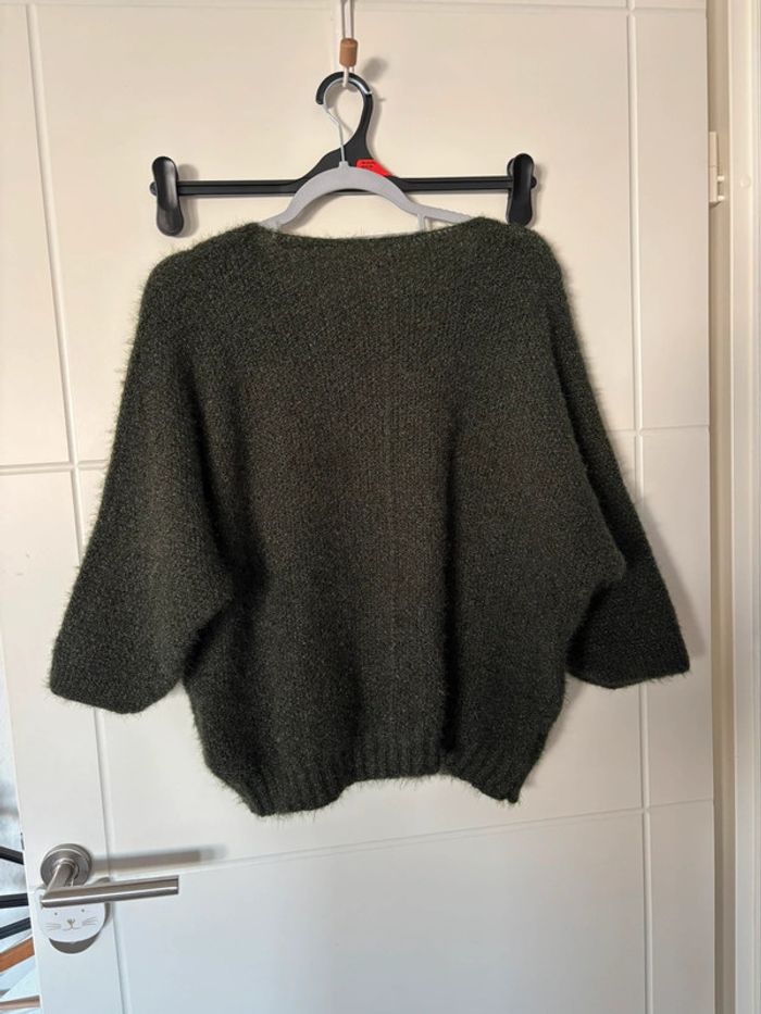 Pull chaud kaki motif étoile - taille unique - photo numéro 3