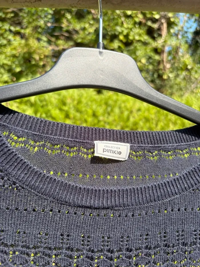 Pull ajouré bleu marine – Marque Pimkie - photo numéro 3