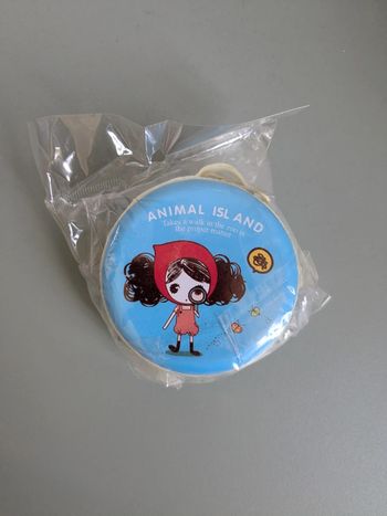 Petit porte monnaie rond bleu fillette