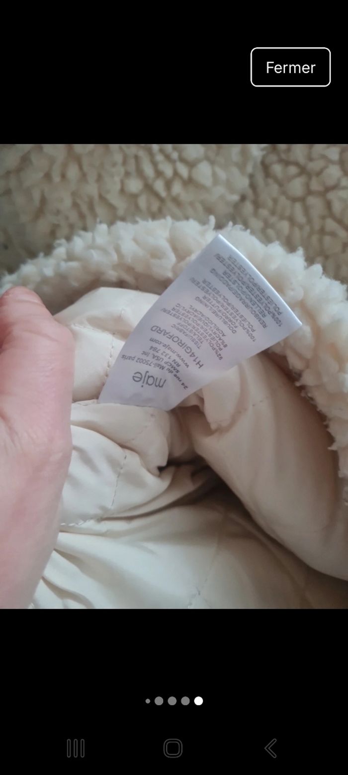 Manteau sherpa maje taille 1 - photo numéro 3