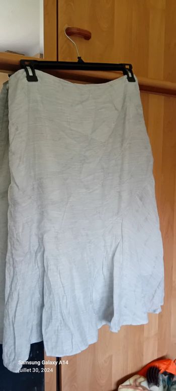 Jupe longue bas évasé grise femme 44 Jacqueline Riu