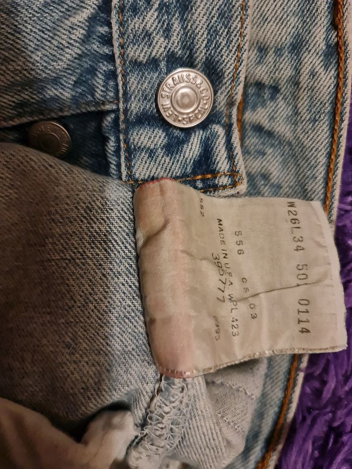 Jean's Levis 501 bleu délavé neuf taille W26 (36) - photo numéro 4