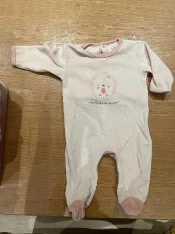 Pyjama velours rose pale