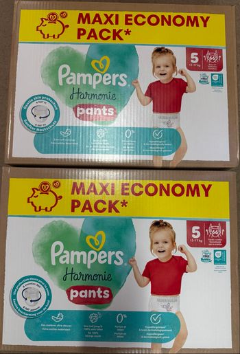 2 paquets de 66 couches Pants Pampers Harmonie Taille 5