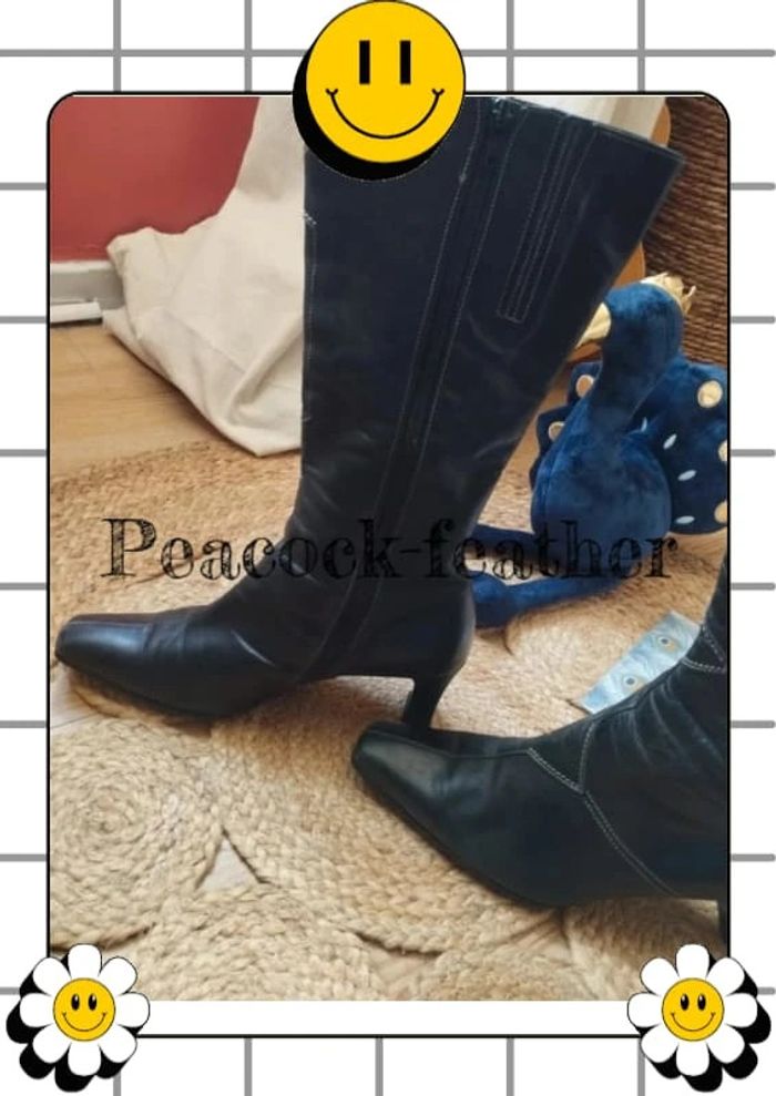 Bottes noires talons 37 - photo numéro 4