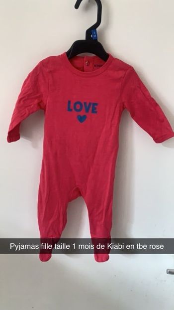 Pyjamas fille taille 1 mois
