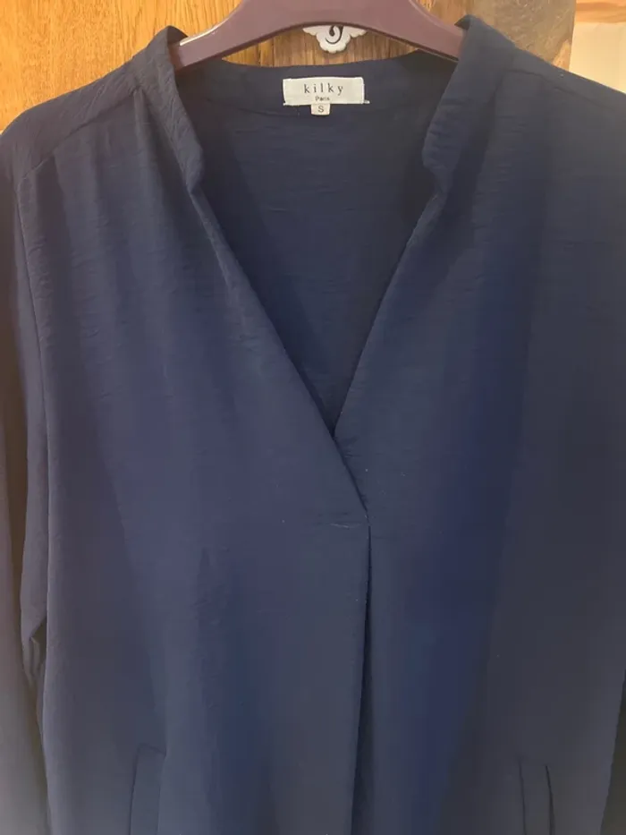 Robe femme bleu marine légère et agréable - photo numéro 2