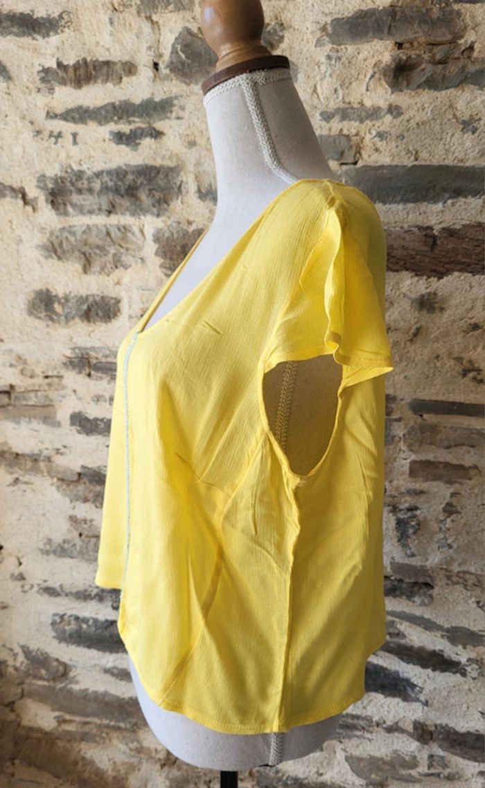 Blouse manches courtes jaune Grain de Malice Taille 44 - photo numéro 4