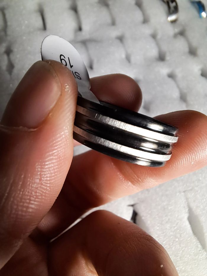 Bague acier inoxydable noires