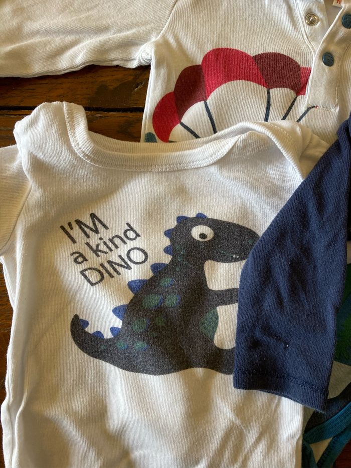 Lot bodies manches longues 9 mois - photo numéro 2