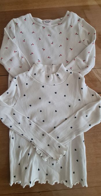 Lot de 2 t-shirts côtelés 