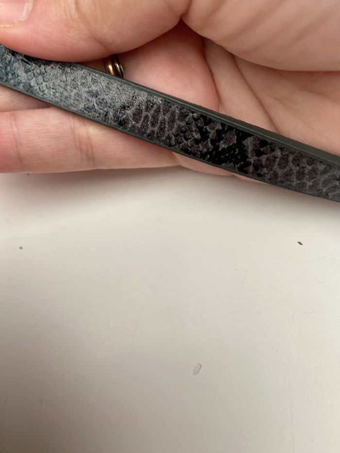 Ceinture gris noir fine taille M - photo numéro 4