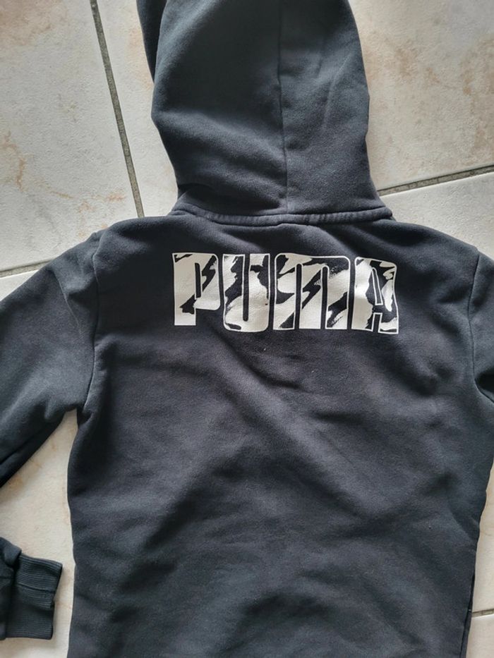 Puma- gilet à capuche zippé noir 11-12 ans - photo numéro 4