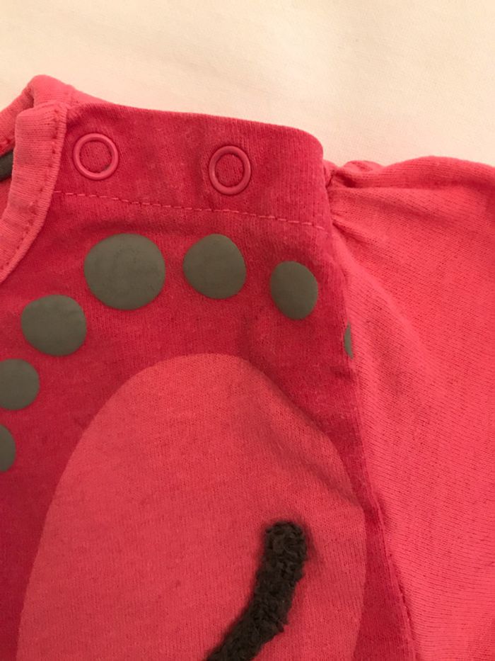 Tee-shirt Manches Longues Rouge et rose foncé - photo numéro 4