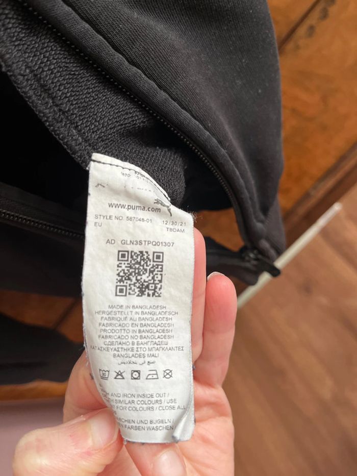 Sweat fille noir à capuche Puma 13/14 ans - photo numéro 7