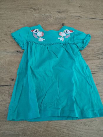 Robe verte 9 mois perroquet