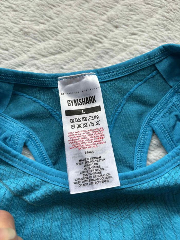 Ensemble Gymshark Apex Seamless Femme Bleu – Brassière L + Legging M – Comme Neuf – Valeur 102€ - photo numéro 4