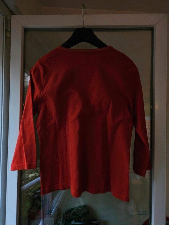 T-shirt orange à motif vintage - photo numéro 2