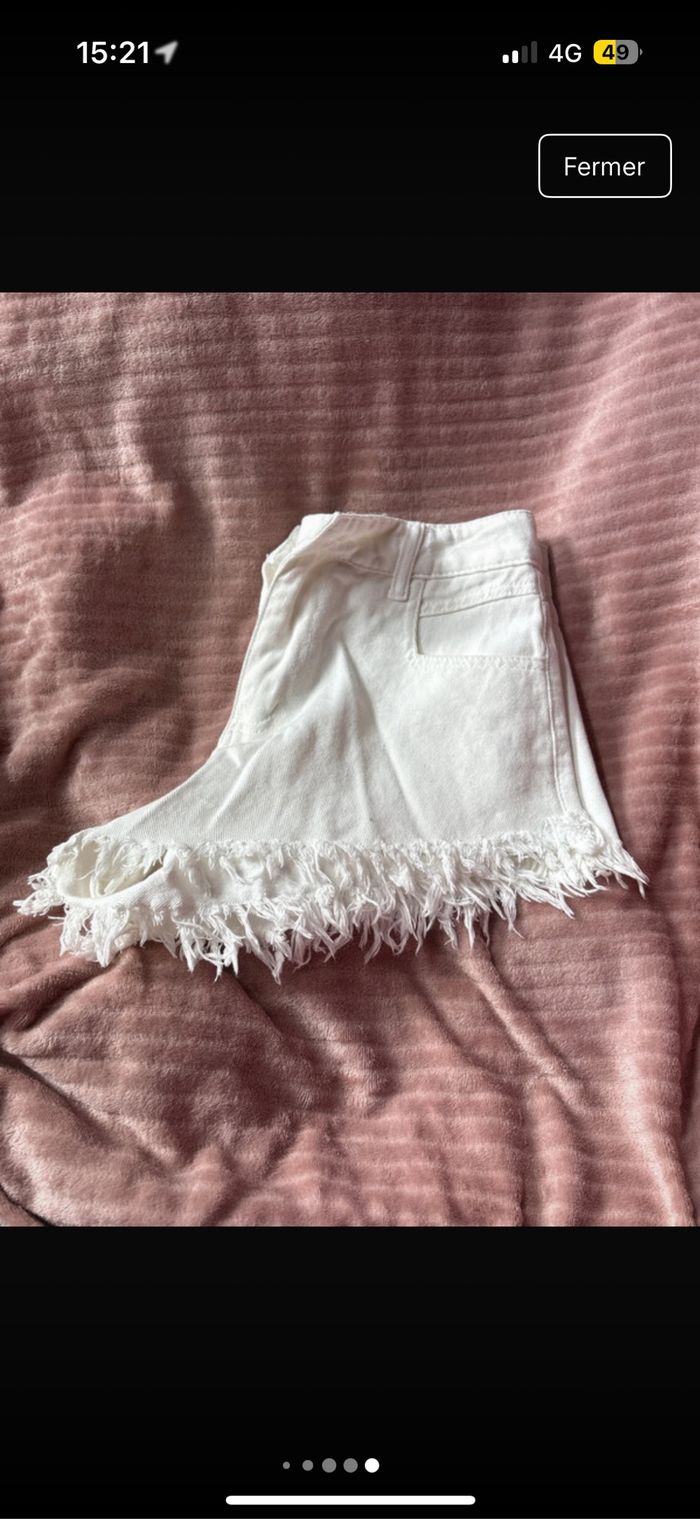 👖 Short Blanc SHEIN Taille M – Neuf, Tendance & Parfait pour l’Été ! - photo numéro 6