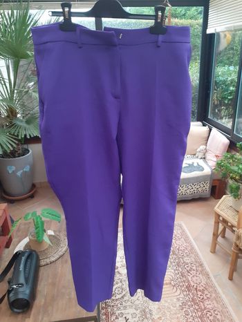 Pantalon canon violet