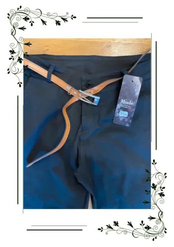 Pantalon noir classique et élégant taille L