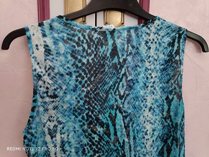Tunique bleu imprimée M&S en T.XL (42) - photo numéro 7