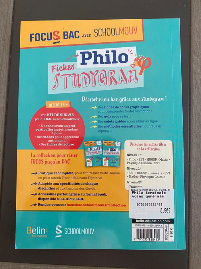 Livre focus bac avec school mouv Philo - photo numéro 2