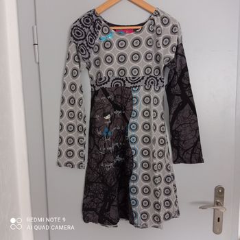 Robe grise à motifs 14ans Desigual