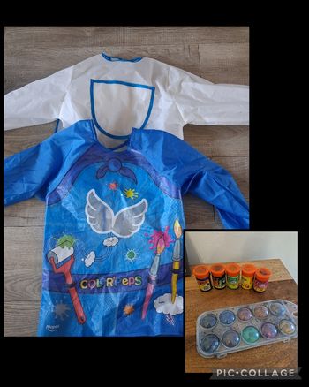 Lot peinture tablier enfant