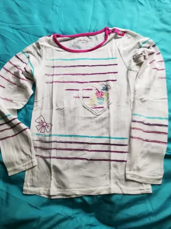 T-shirt manches longues imprimé, fille