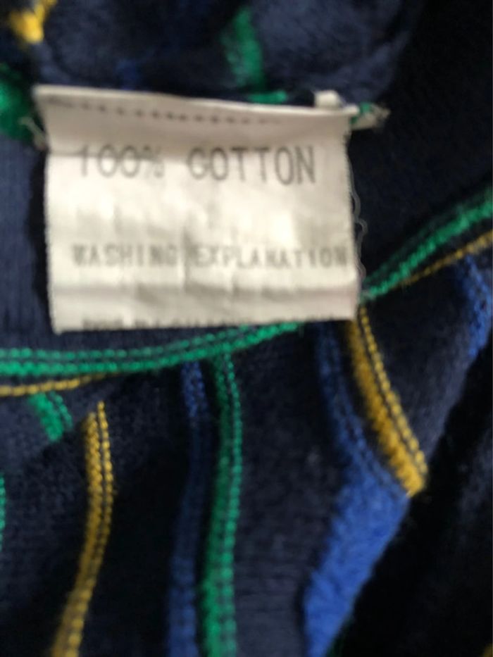 MM4- Pull vintage imprimé multicolore en coton T unique (40-44) - photo numéro 10