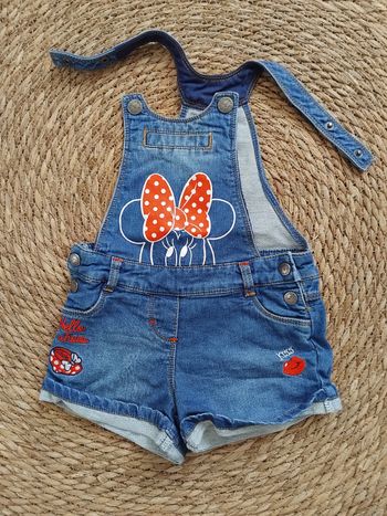 Salopette short Jean Minnie,Disney, 3 ans