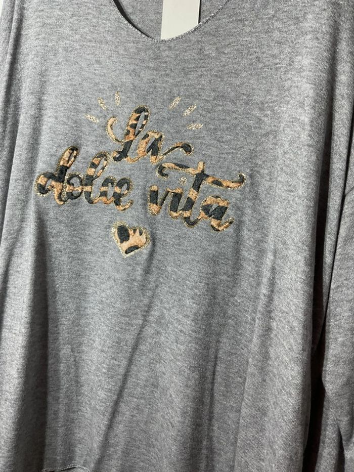 Pull « dolce vita » femme taille unique (46-52)- E&F - neuf avec étiquette - photo numéro 2