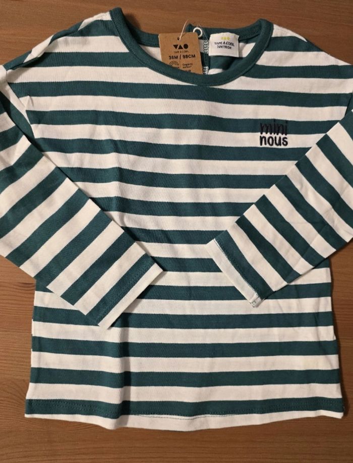 💙💙 Ensemble teeshirt ml et jeans 36mois /3ans garçon 💙💙 - photo numéro 2