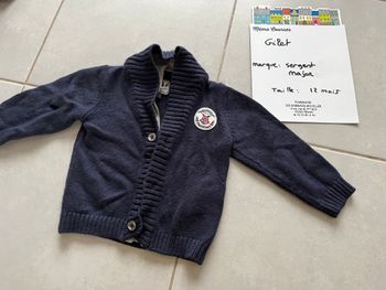 Gilet garçon 12 mois