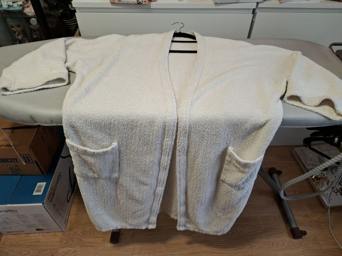 Joli peignoir de bain mixte blanc De Witte Lietaer M bon état - photo numéro 3