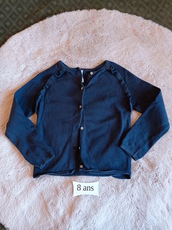 Gilet bleu marine 8 ans FPC.