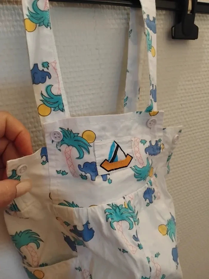 Salopette mixte neuf 12mois 100%coton - photo numéro 4