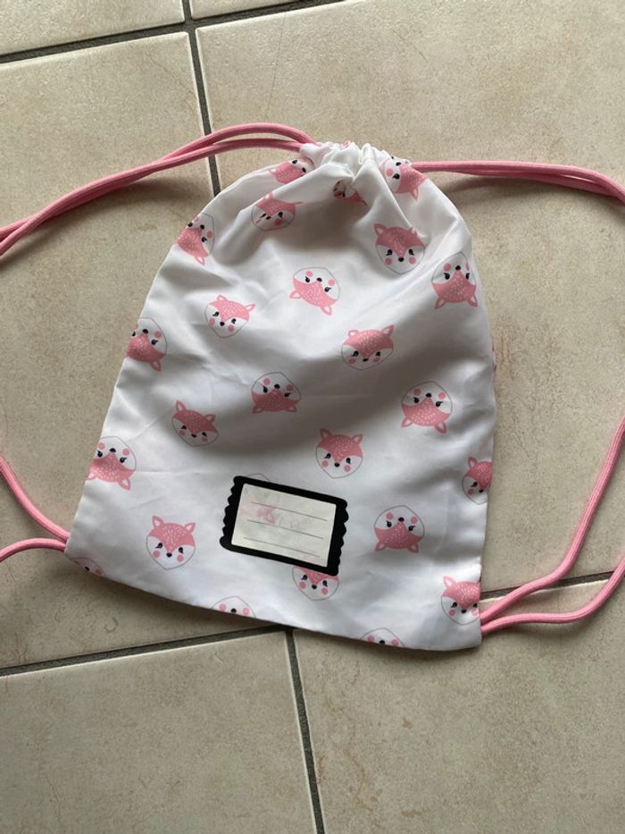 Sac polochon blanc rose Paon - photo numéro 2