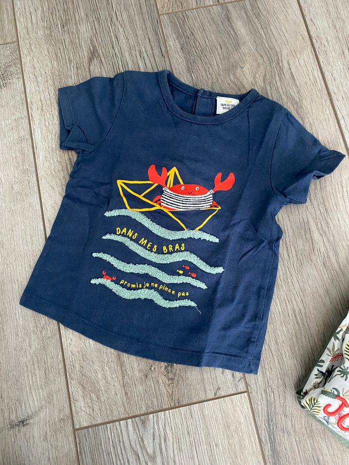 T-shirt garçon bleu marine