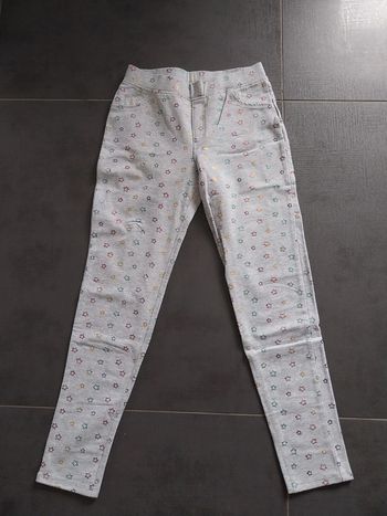 Legging fille 12 ans gris étoiles multicolores