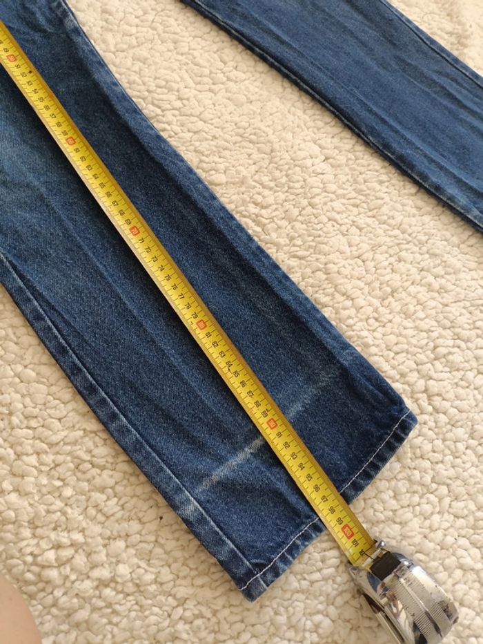 Jean brut taille haute Eunina Usa vintage années 90 coupe droite - photo numéro 7