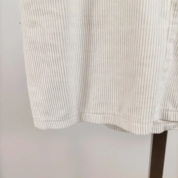Jupe blanche velour côtelé mini jupe A1383 DCMJ - photo numéro 4