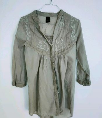 Chemise blouse long kaki comme neuve - dressing trié par tailles