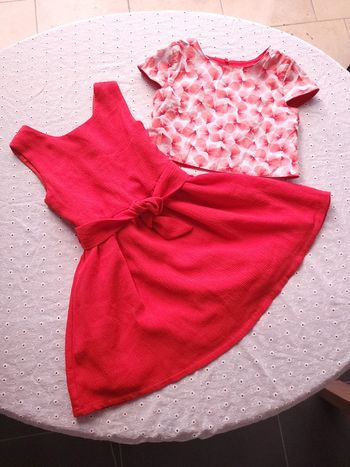 Magnifique robe de cérémonie avec son boléro réversible