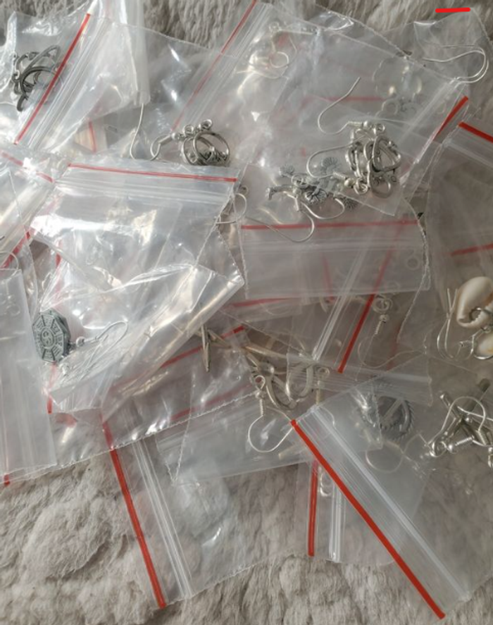 💎Gros lot de 20 paires de boucles d'oreilles en Acier inoxydable argenté