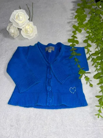 Très beau gilet à longue manche bébé fille